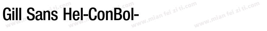 Gill Sans Hel-ConBol字体转换